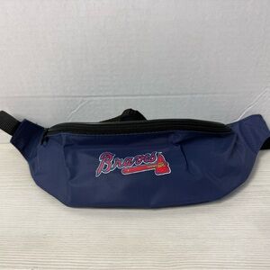 1990s Game Promo Atlanta Braves Navy Belt Bag / Fanny Pack - Vintage Atlanta GA